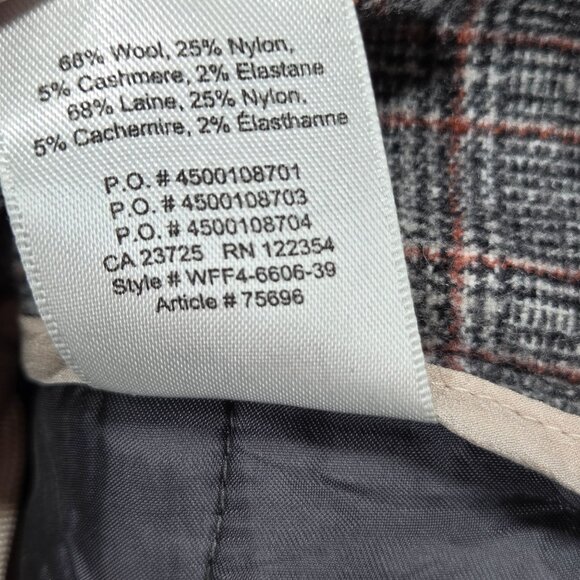 Aritzia Wilfred Jallade Pants 2 Gray Plaid Tie Front High Waist Ankle Trousers - Picture 6 of 10